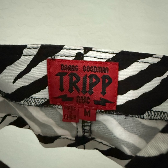 Tripp NYC Daang Goodman Zebra Striped Cotton Bra Top - Picture 4 of 7